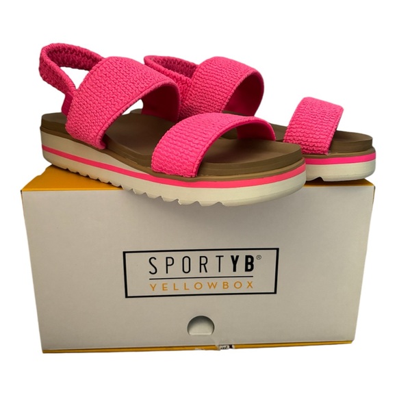 8.5 Yellow box sandals new with box - Picture 2 of 5